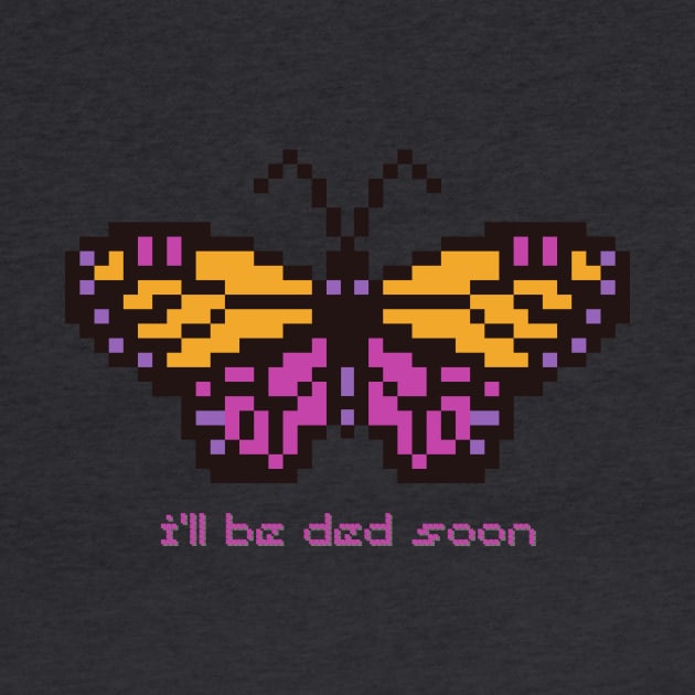 Existential Butterfly Pixel Art by rosiemoonart